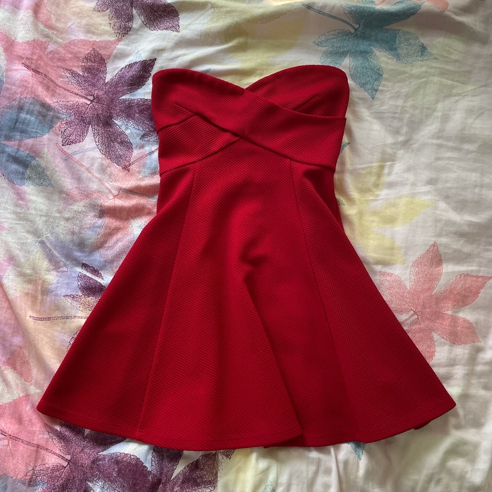 FOREVER 21 Skater  Off Shoulder Red Dress